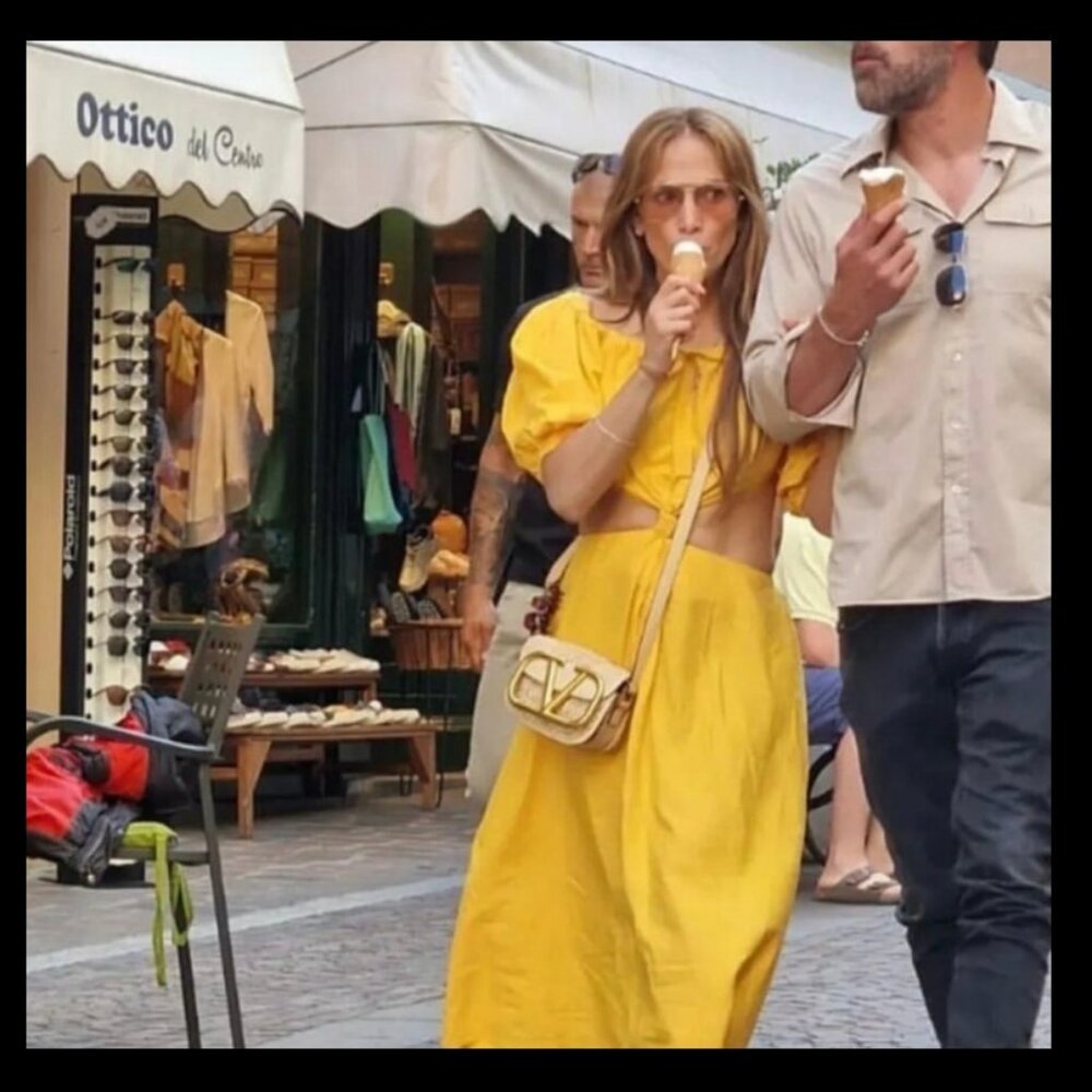 Farm Rio Yellow Off The Shoulder Knotted Cut Out Maxi Dress Sz M - Picture 5 of 14